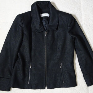 Calvin Klein Black Full Zipper Jacket Size 2